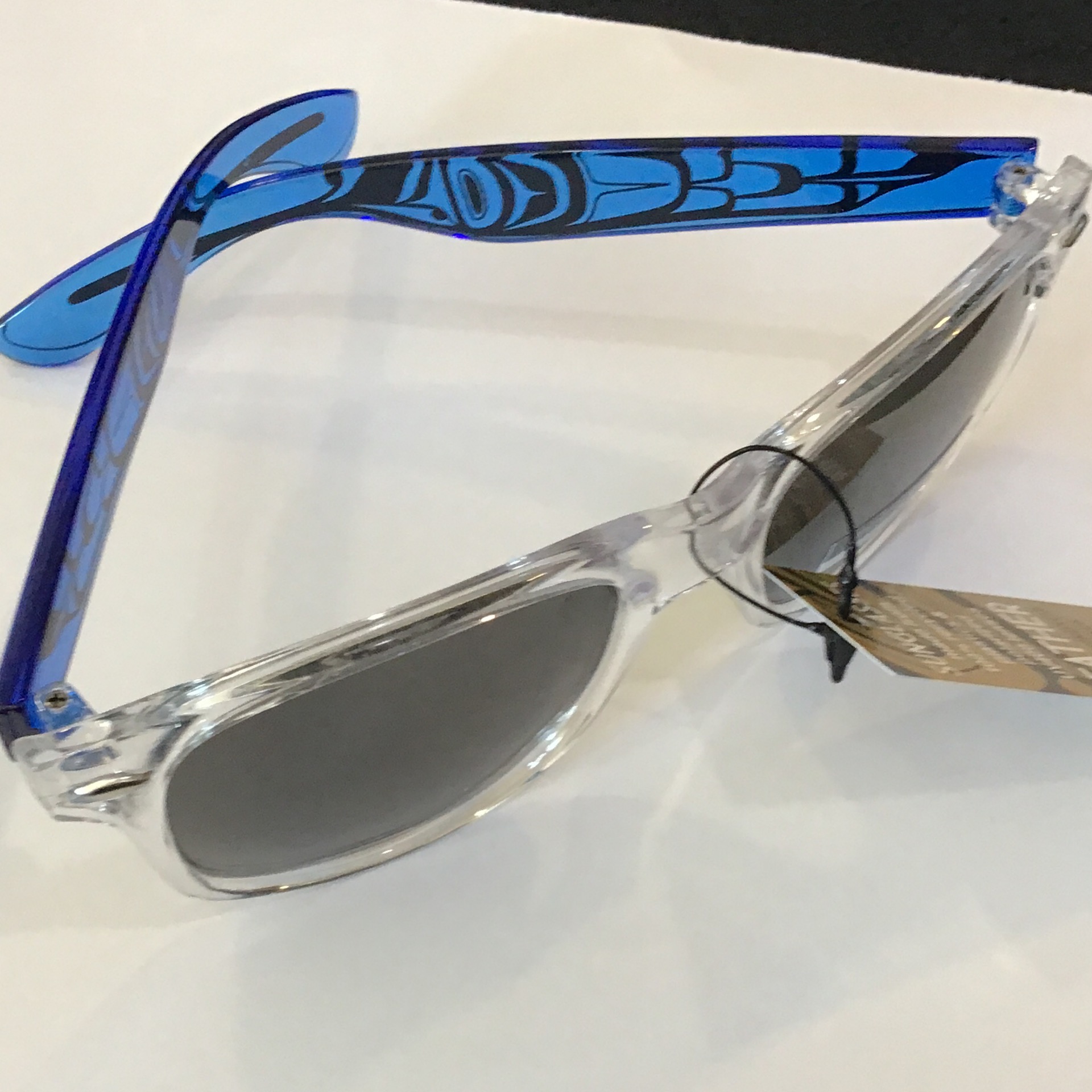 Sunglasses Feather clear frame blue sides