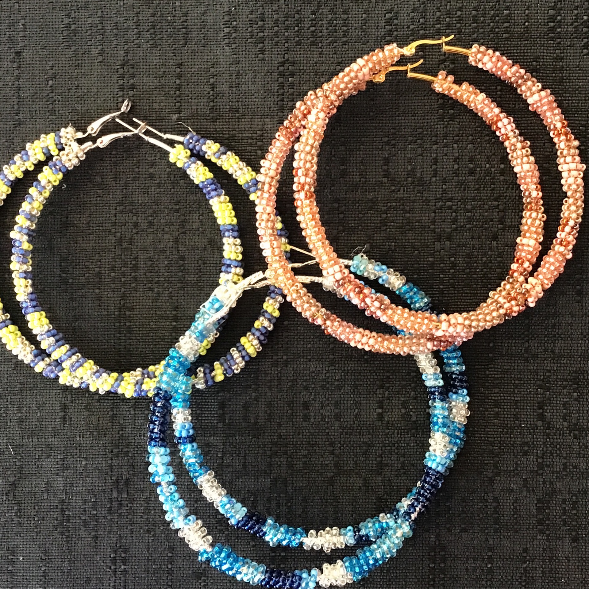 Extra Large Beaded Hoops by Melanie from Minto