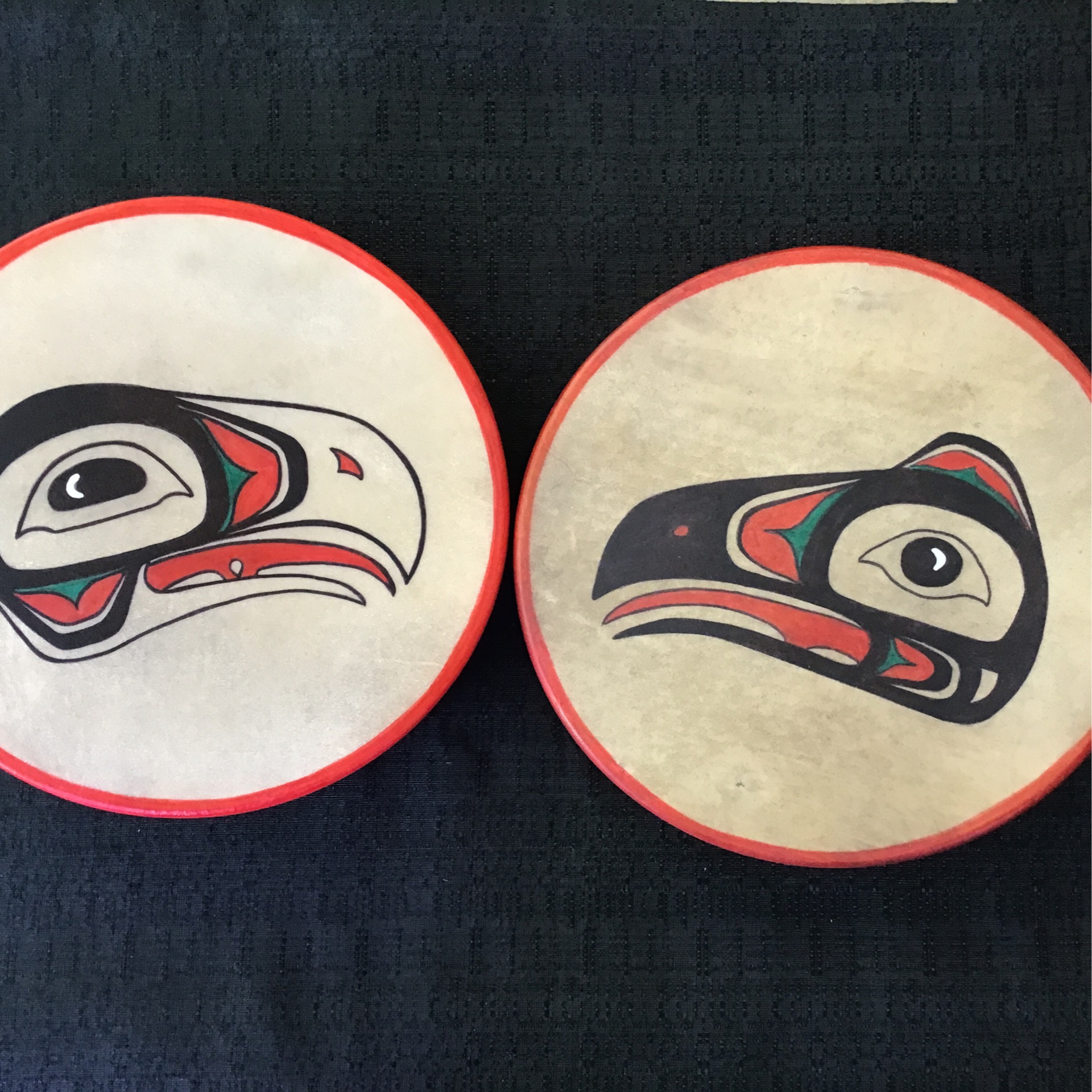 Eagle or Raven Drum by Denise Roy