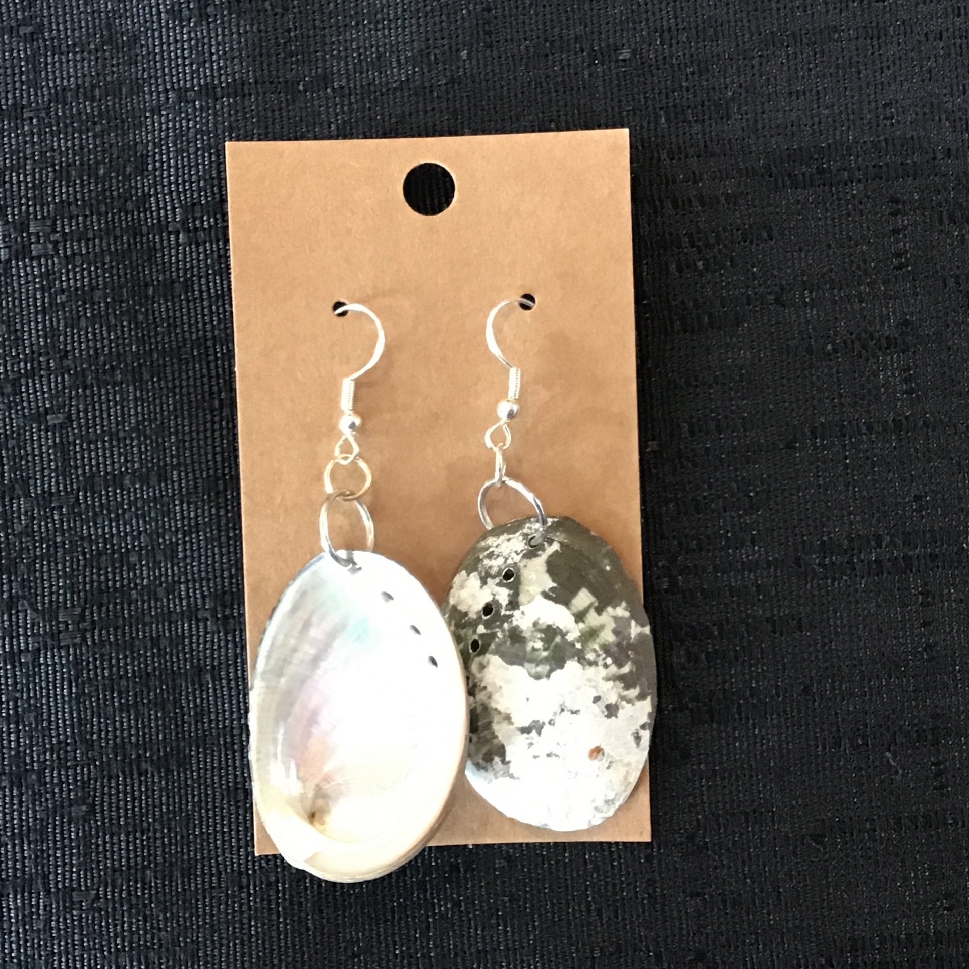 Abalone shell earrings by Steve Johnson (actual shell)