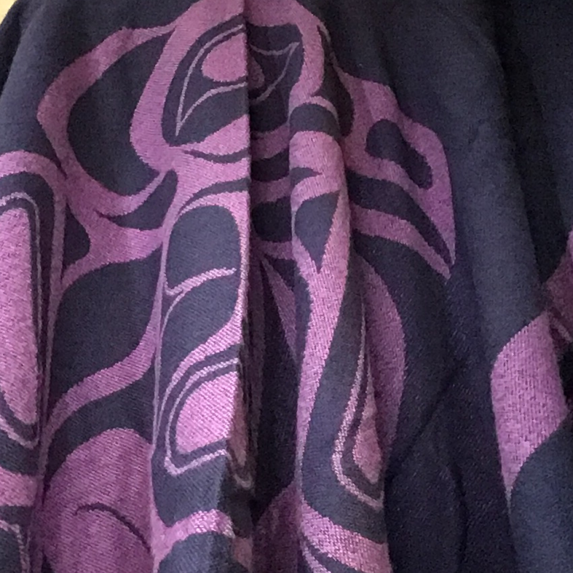 Reversible fashion wrap- Raven purple